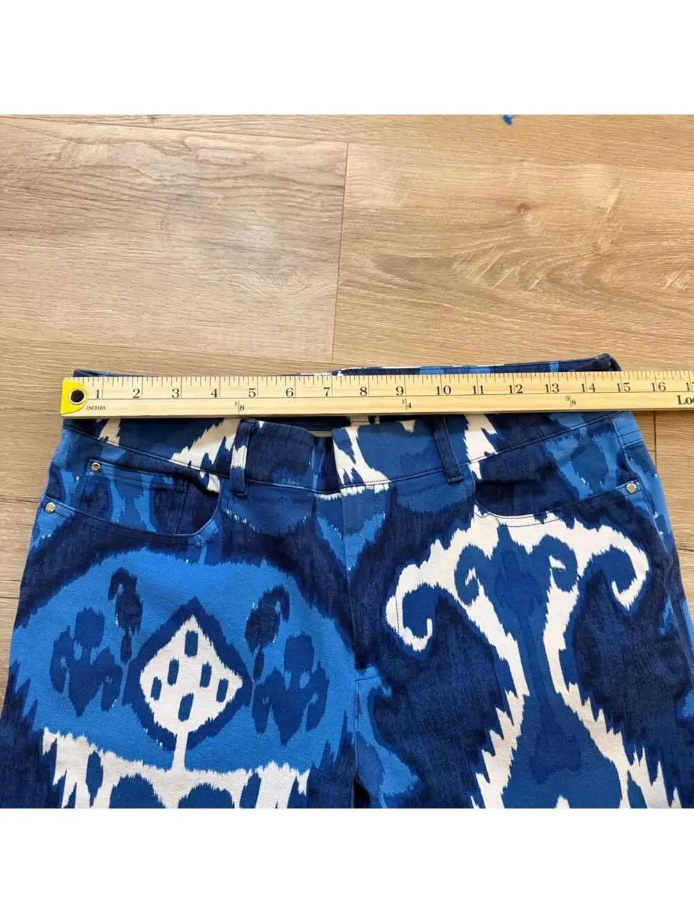 Polo Golf Ralph Lauren Women's Size 6 Golf Pants Blue and White Pattern Slim Fit - Picture 7 of 7